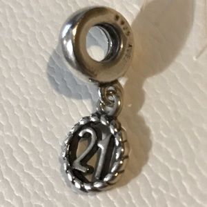 “21” charm from pandora